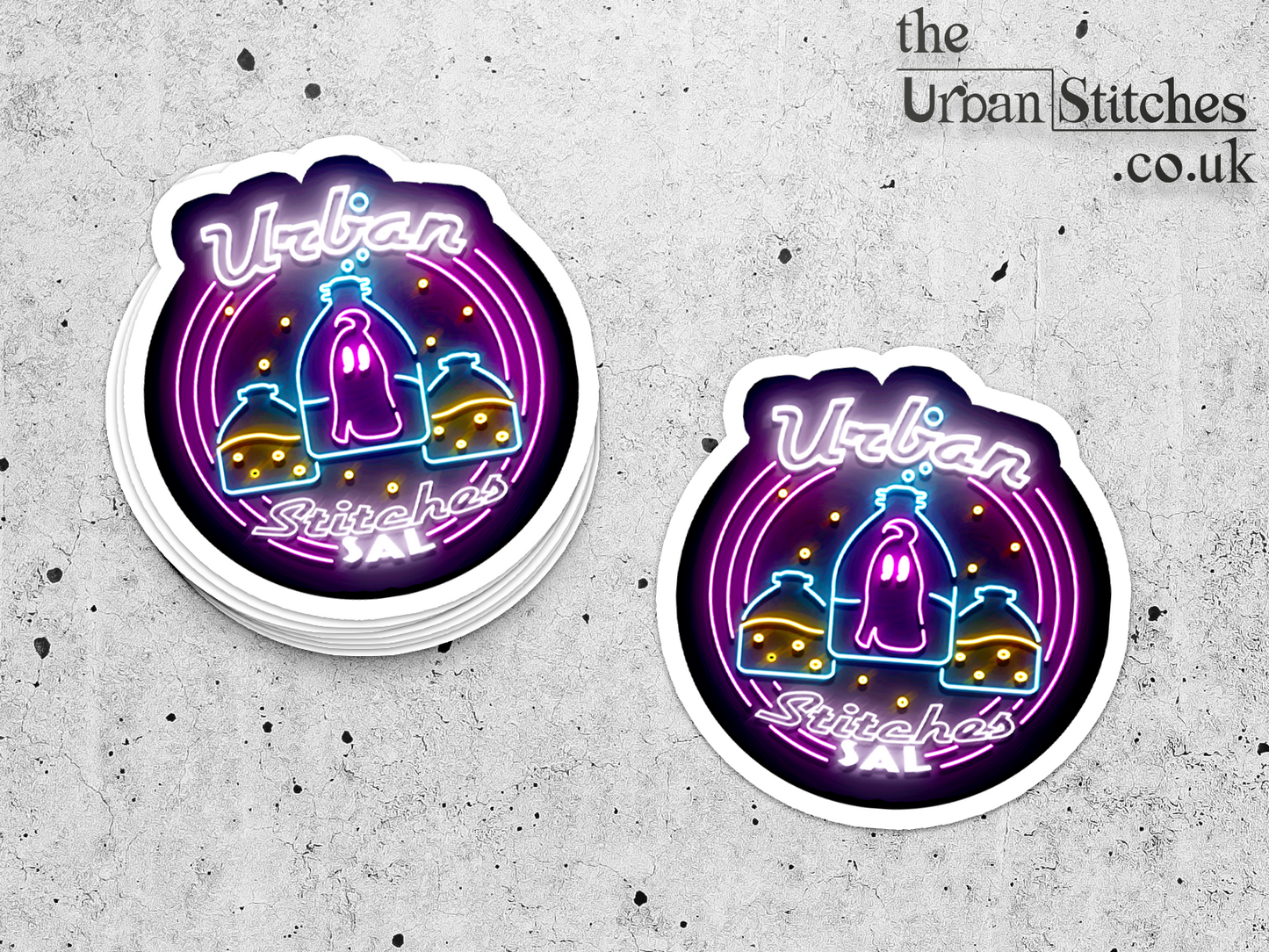 Moonlit Market - neon sticker