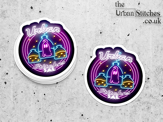 Moonlit Market - neon sticker